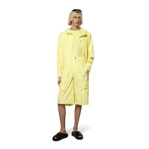 Rains Unisex Longer Rain Jacket Yellow Straw Sz Med NEW Hiking Vacation Gorpcore